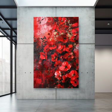 Tableau De Fleurs Rouges